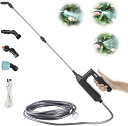 電動噴霧器 噴霧器 電動 充電式 スプレー 2500mAh大容量 8mホース 約2.5H連続使用 3種類のノズル 最大56cm伸縮式パイプ タンクなし 軽量 ポータブル コードレス 霧吹き 電動 Type-C充電 家庭菜園/園芸/畑の水やり 洗車 栄養剤/除草剤/肥料散布