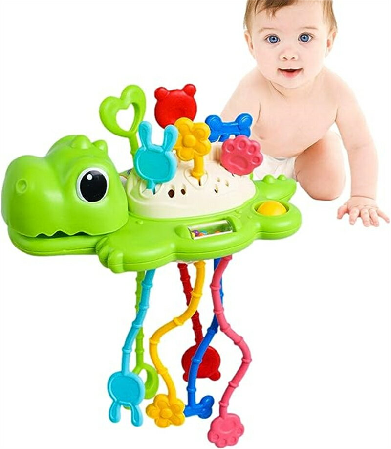 ひもの感覚玩具 - プルアロングおもちゃ - 就学前のおもちゃは聴覚、認知能力、親子の交流を育み、新年の贈り物