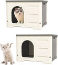 ペットハウス 猫ハウス 組み立てペットハウス キャットハウス おしゃれ 犬小屋 外猫ハウス 屋外 防水 耐重 通気性 防寒 雨よけ 防風 防雨 換気 組立簡単 洗え 野良猫 避難所 四季通用 小型犬 猫 屋外 屋内 屋外兼用 (グレー)