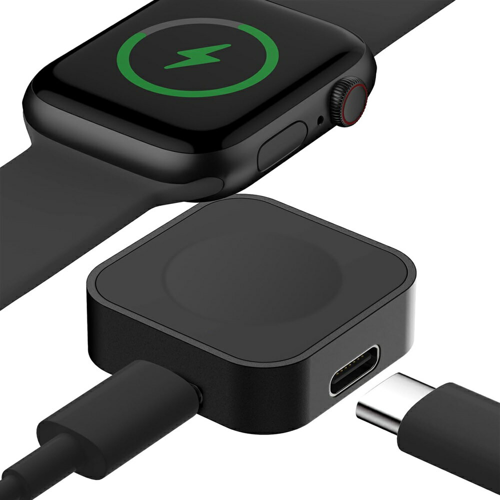 コンパチブル Apple Watch磁気充電器アダプタ USB-C型またはiPhone電源ケーブルを繰り返し使用でき、コンパチブル iWatch Ultra のポータブル 旅行無線コードレス充電スタンド、メタルシェル、SE 9 8 7 6 5 4 3 2