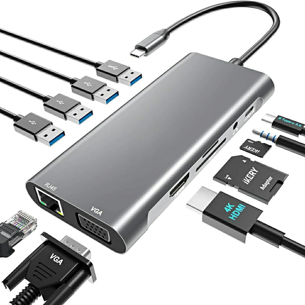 楽天市場】usb c ハブ 11-in-1 usb type cの通販