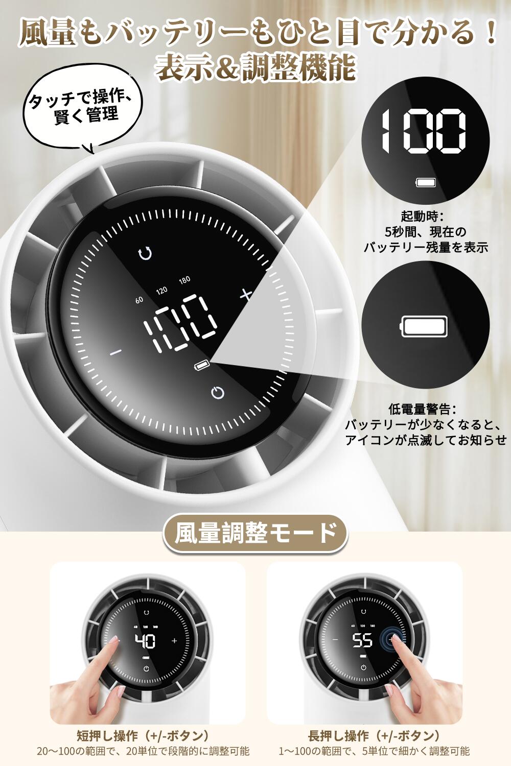 Aecooly 卓上扇風機 デスクファン 首振り 小型 ミニ サーキュレーター 卓上ファン ...