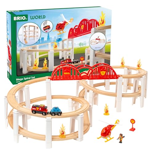 BRIO (ブリオ) メガスパイラルセット 36114 対象年齢3歳〜 おもちゃ 玩具 木製おもちゃ 木製レール レールセット プレゼント（誕生