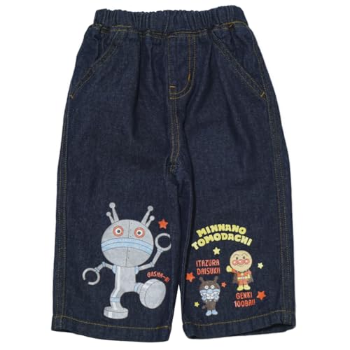 [バンダイ] スウェットパンツ jksa7386 アンパンマン 夏物 デニム 7分丈パンツ ベビー ネイビー