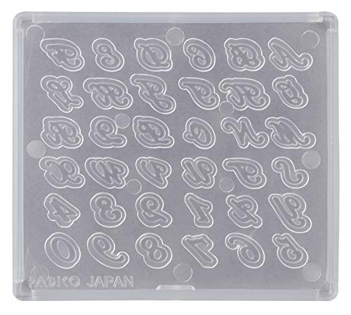 パジコ UVレジン ソフトモールド アルファベット筆記体 404188 半透明