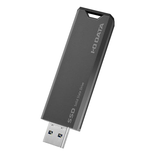 IODATA スティックSSD 2TB グレー×ブラック 小型 高速転送 ポータブルPS5/Windows/Mac/ChromebookUSB