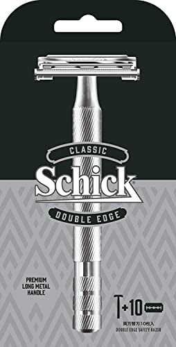 Schick(シック) シック クラシック ダブルエッジメタルホルダーシルバー (替刃10コ付) 髭剃り カミソリ Schick(シック) シック クラシック ダブルエッジメタルホルダーシルバー (替刃10コ付) 髭剃り カミソリ
