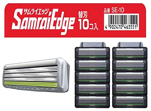 FEATHER フェザー エフシステム サムライエッジ 替刃 10個入 日本製 3枚刃 カミソリ T字 ひげそり メンズ