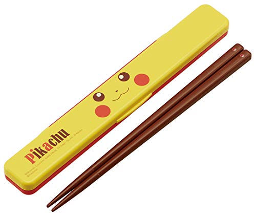 スケーター (skater) 箸 箸箱 セット 18cm 銀イオン Ag+ 抗菌 ピカチュウ フェイス ポケットモンスター 21 日本製 ABC