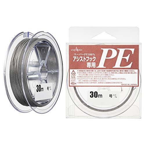ヤマトヨテグス(YAMATOYO) PEライン 20号 80kg 4本 30m アシストフック専用PE グレー