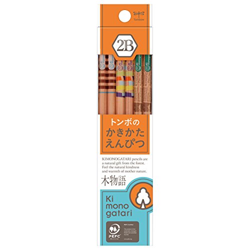 樂天商城 - トンボ鉛筆 鉛筆 F木物語 かきかた 2B オレンジ柄 1ダース KB-KF03-2B