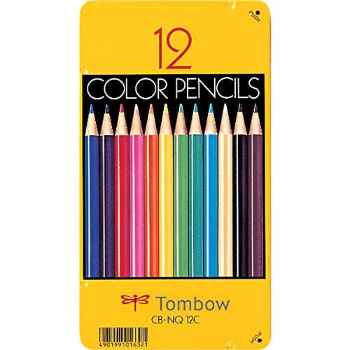 セット(缶)・12色セット 缶入り CB-NQ12C・・Color:12色セット 缶入り・12色セット黄色・黄緑・緑・水色・青・紫・桃色・赤・橙色・薄橙・茶色・黒・高品質芯鮮やかに発色し、なめらかなタッチで紙への定着性に優れた高品質芯・パッケージサイズ幅102×厚さ12×全長186mm/重量157g・用途デザイン・設計・グラフ・事務・学習・彩色用・仕様黄色のパッケージでおなじみの高品質のロングセラー色鉛筆/丸軸/缶ケース入り説明 12色入り缶入色鉛筆