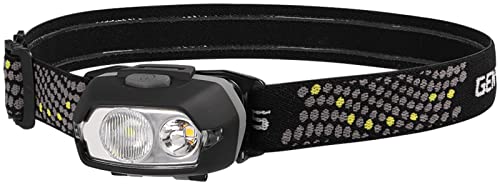 GENTOS(ジェントス) LED ヘッドライト 小型 軽量81g 単4電池式 300ルーメン 防水 オーヴァ VA-05D 楕円形の照射面のサムネイル