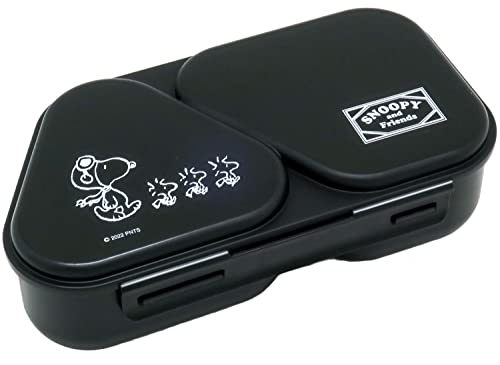 OSK(オーエスケー) 弁当箱 スヌーピーブラック にぎらず作れておかずも入るおにぎりケース 日本製 押し型付 電子レンジ対応 おしゃれ かわい