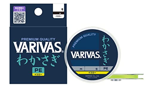 乐天商城 - バリバス(VARIVAS) VARIVAS わかさぎ PE 60m イエロー 0.2号