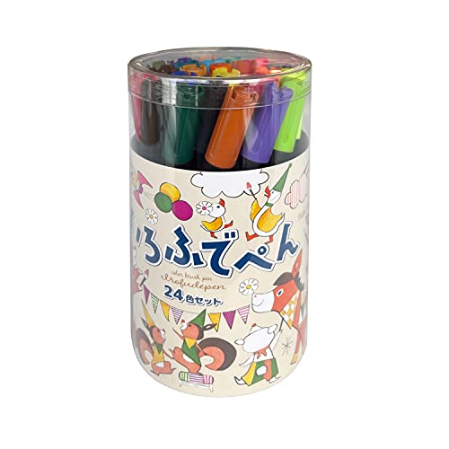 コクヨ(KOKUYO) いろふでぺん 24色セット 水性ブラッシュペン KE-AC34-24のサムネイル