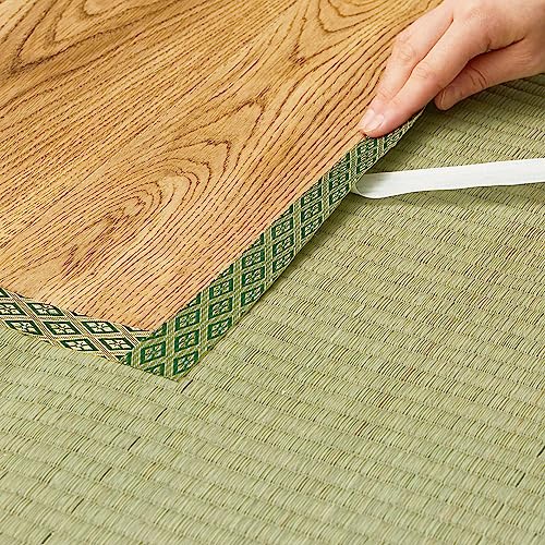 萩原 畳・ござ・い草ラグの修復用縁テープ グリーン 2m 「No.12」 日本製