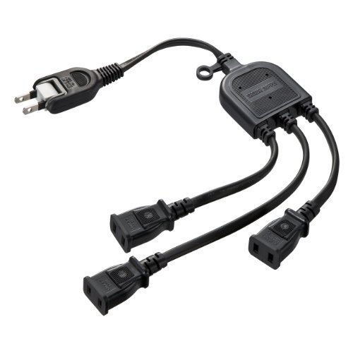 乐天商城 - サンワサプライ ACアダプタ専用電源延長コード 2P 3分岐 TAP-EX3BKN