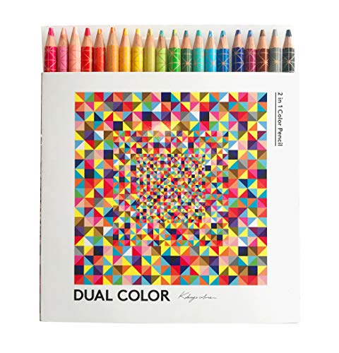 乐天商城 - コクヨ(KOKUYO) 色鉛筆 DUAL COLOR 20色 KE-SP14