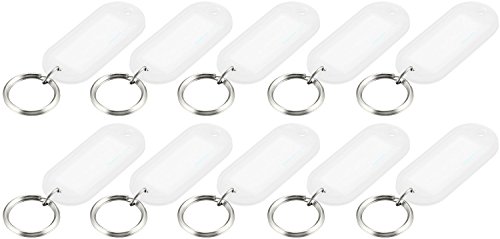 コクヨ キーホルダー型名札 両面表示用 大 10個パック 白 ナフ-210WX10