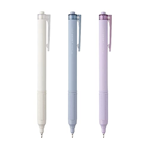 乐天商城 - Tombow トンボ鉛筆 油性ボールペン モノグラフライト 0.5mm 黒インク スモーキーカラー軸 アソート3本パック FCF-312X