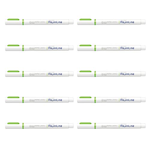 ゼブラ 蛍光ペン ジャストフィット モジニライン 緑 10本 B-WKS22-G
