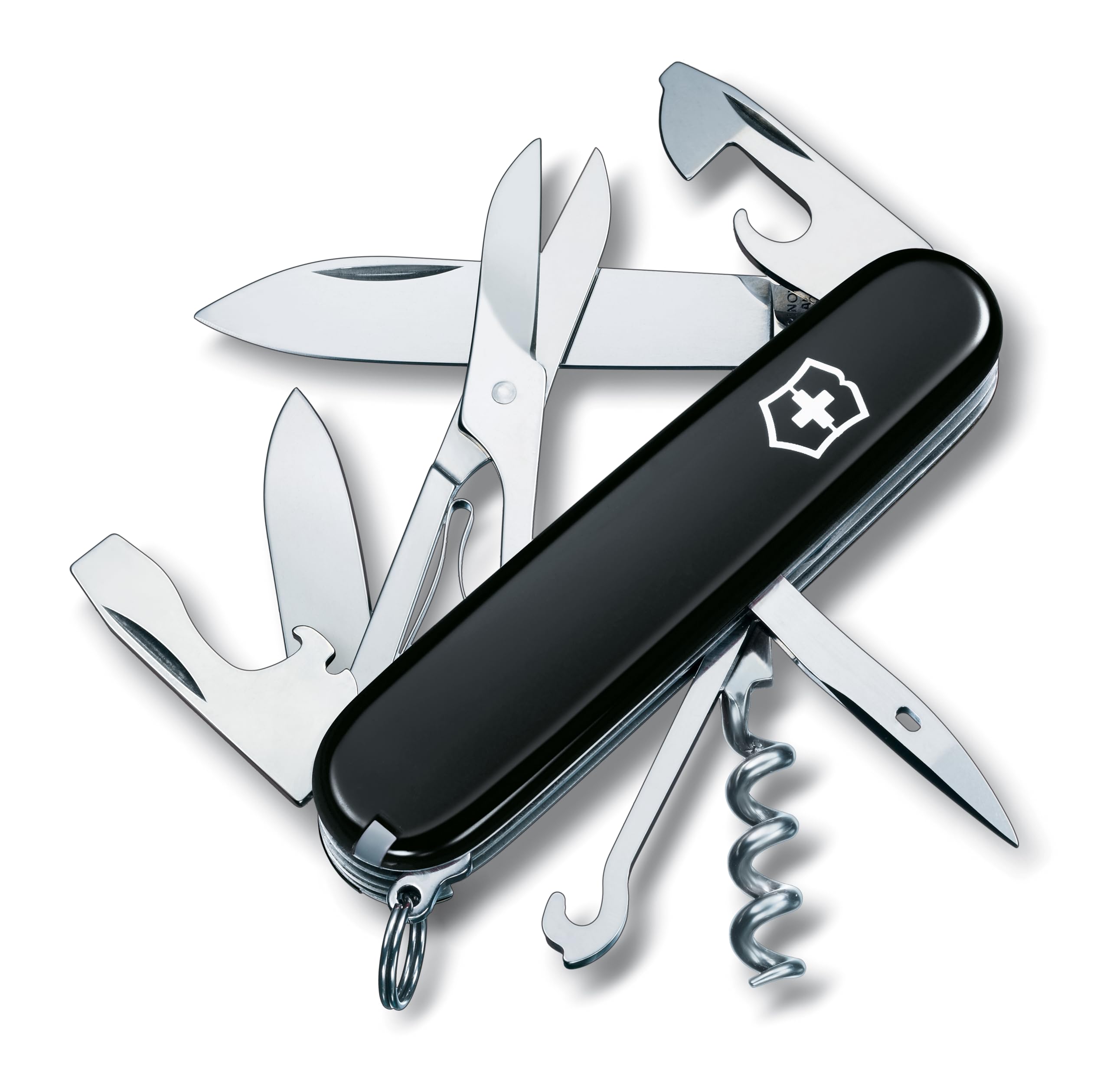 VICTORINOX(ビクトリノックス) クライマー ブラック 多機能 ナイフ トレッキング ハイキング 登山用品 はさみ マルチフック付き 1