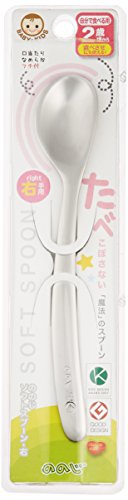 乐天商城 - ののじ ソフトスプーン 右手用 2歳頃~ 日本製 食洗器可 ステンレス CUT-L02 右手用 シルバー