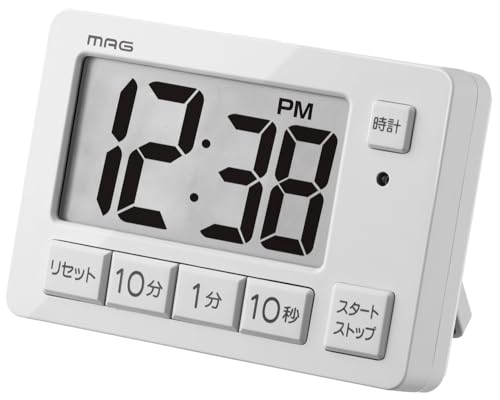 ・ホワイト スタンダード TM-608A LGY-Z・・Color:ホワイト・機能:カウントダウン(最大99分50秒)、カウントアップ(最大99分59秒)、リピート機能、一時停止機能、アラーム音量切替 (大・小・消音(ライトが点滅))、時刻...