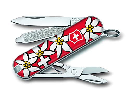 VICTORINOX(ビクトリノックス) クラシック SD エーデルワイス柄 多機能 ナイフ アウトドア キャンプ は..