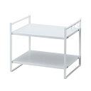 ベルカ(BELCA) キッチン棚 トースターラック2段 フック付き 幅43×奥行36×高さ36.2cm ホワイト キッチン収納 TR2-W