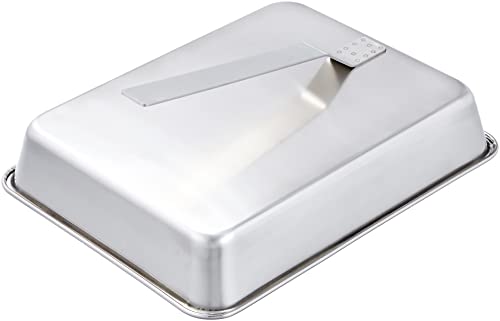 遠藤商事 TKG 鉄板焼ステーキカバー ハンドル取っ手 15号:サイズ297×232×50mm 錆に強いステンレス製で衛生的 業務用 GST09