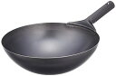 遠藤商事 TKG 中華鍋 北京鍋 30cm 共柄 片手 サイズ:φ300×深さ100mm 重量:1200g 材質:鉄 中華料理の定番 強火で一気