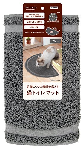 ペティオ (Petio) necoco ネココ 猫トイレマット グレー 猫用 レギュラー
