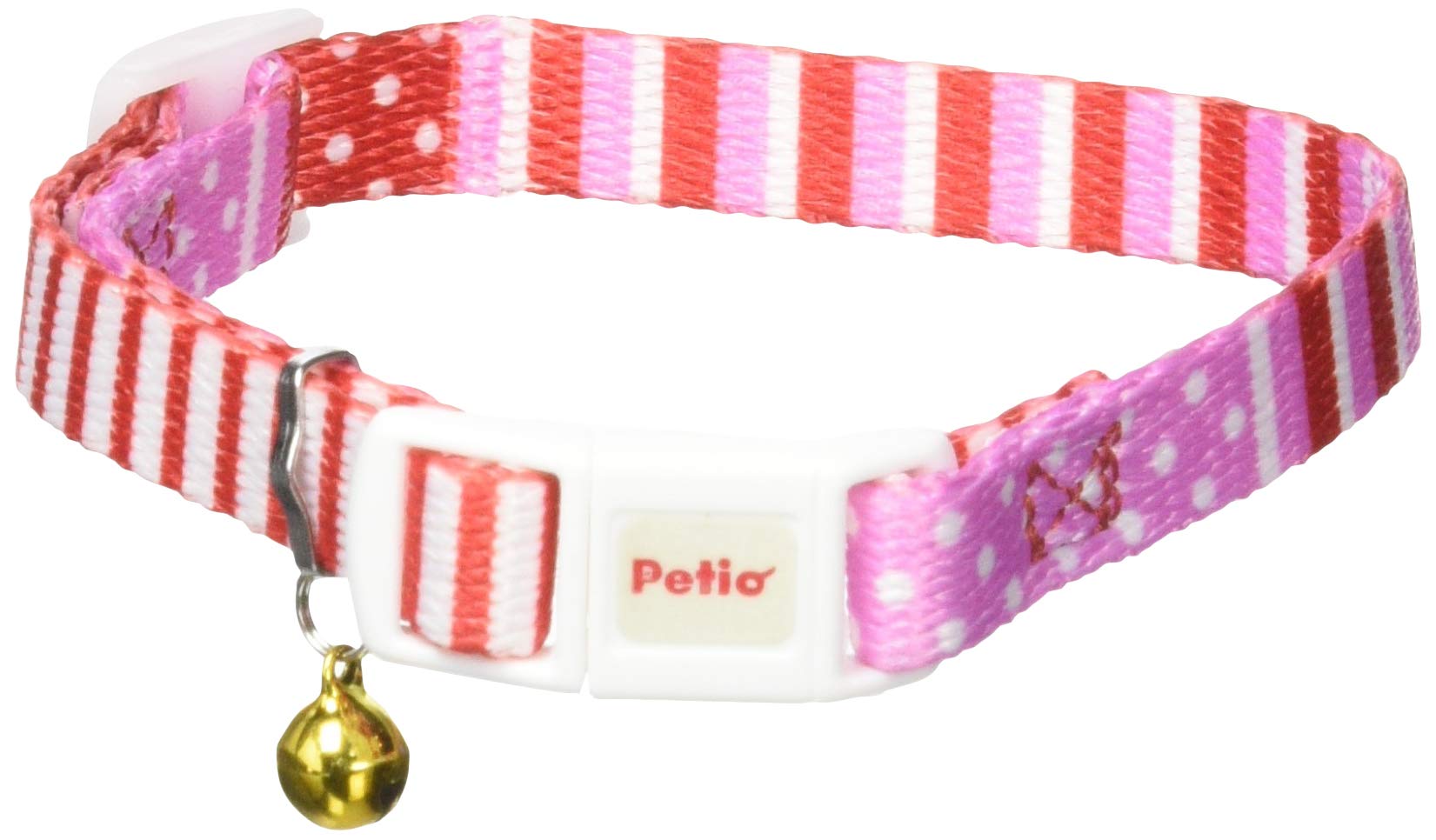 ペティオ (Petio) 首輪 CAT COLLAR ボーダードットカラー ピンク 猫用 M サイズ