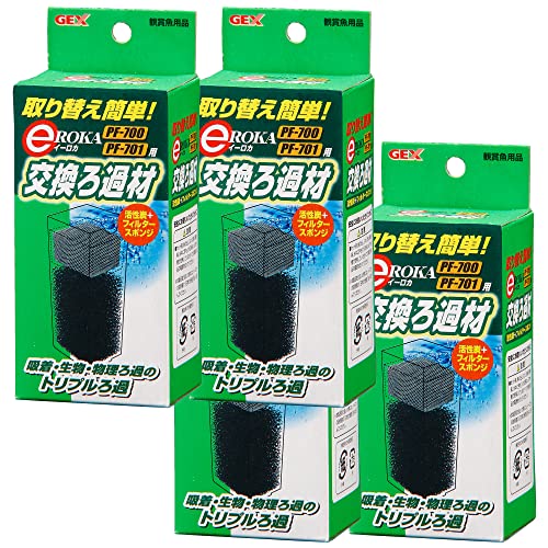 ジェックス GEX AQUA FILTER e~ROKA イーロカ PF700・701用交換ろ過材×4個セット