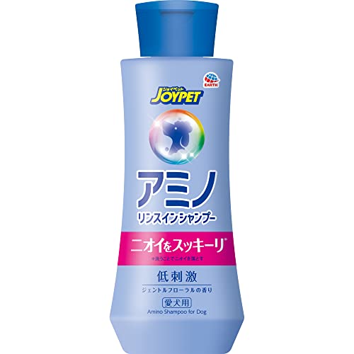 ・ 4994527925501・片手でラクラク　リンスインシャンプー説明 商品紹介 ●愛犬とふれあうときに気になるニオイをスッキリ洗い落とします●化粧品グレードのアミノ酸系洗浄成分100%。泥汚れなどをしっかり洗い落とします。●皮ふにやさしい低刺激処方。●柿タンニンエキス配合。●やさしいジェントルフローラルの香 原材料・成分 水、ココイルグルタミン酸K、グリセリン、香料、キサンタンガム、安息香酸Na、EDTA-2Na、パラベン、カキタンニンエキス、ポリクオタニウム-10 使用方法 シャンプー前によくブラッシングし、被毛のもつれをほぐします。ぬるま湯でよくぬらした後、適量をとり、毛並にそってマッサージするようによく泡立てて洗います。シャンプー後は、ぬるま湯で十分すすぎ、よく水分を拭き取って乾かします。