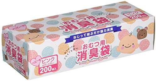 .co.jp グランチョイス おむつ用 消臭袋 ベビー用 200枚 20cm×30cm(ピンク)