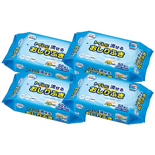 .co.jp グランチョイス エルモアいちばん トイレに流せるおしりふき 大判 200枚(50枚×4P)