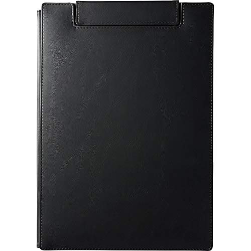 キングジム(Kingjim) クリップボード 用箋ばさみ カバー付 合皮 レザフェス U 黒 1932LUクロ