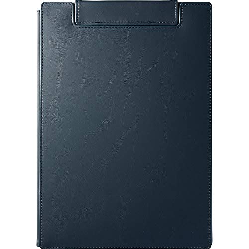 キングジム クリップボード 用箋ばさみ カバー付 合皮 レザフェス U ネイビー 1932LUネイ