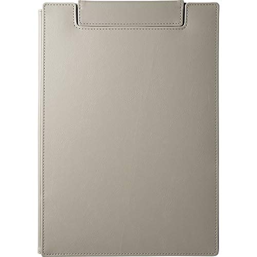 キングジム クリップボード 用箋ばさみ カバー付 合皮 レザフェス U グレー 1932LUクレ