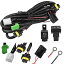 HUIQIAODS H8/H11/H16 LED対応 汎用 スイッチ付 後付フォグランプ用 フォグ配線 リレーハーネス トヨタ..