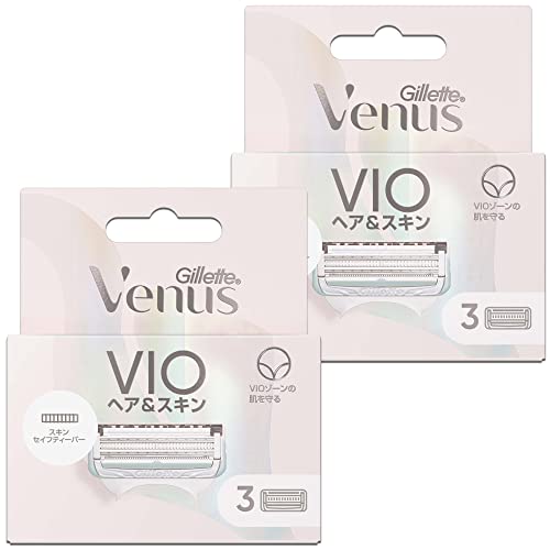 まとめ買いジレット ヴィーナス VIOヘア&スキン 女性用 カミソリ 替刃3個入 x2 (替刃6個入)