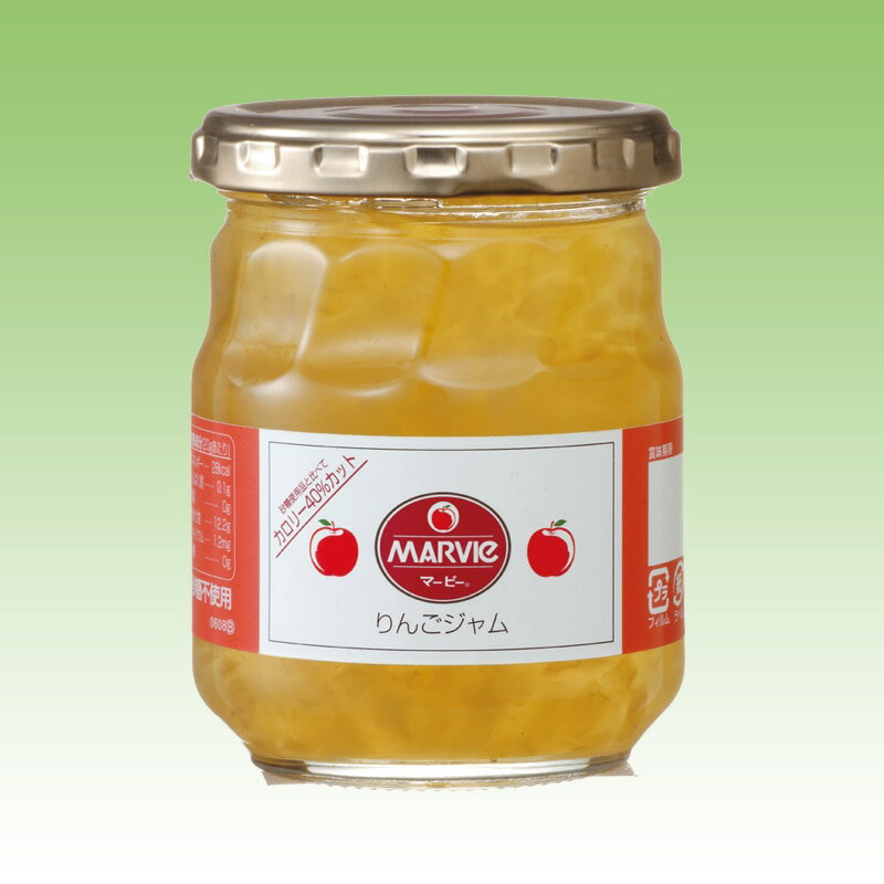 マービーりんごジャム(瓶詰) 20gあたり エネルギー(kcal) 28 カリウム(mg) 3.1 水分(g) 7.8 カルシウム(mg) 1 たんぱく質(g) 0.1 マグネシウム(mg) 0.2 脂質(g) 0 リン(mg) 0.4 炭...