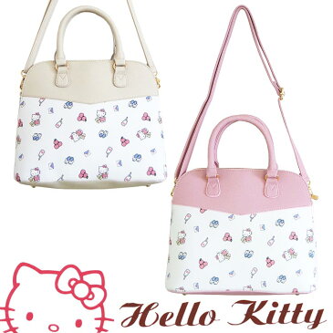 【送料無料】新作HELLO KITTY 2WAY ショルダーバッグ ハンドバッグ／レトロなキティで大人可愛い( 新作キティちゃんバッグ・サンリオキャラクターバッグ・レディースバッグ)