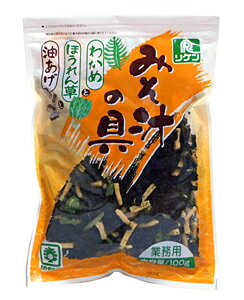 【送料無料】★まとめ買い★ 理研 みそ汁の具 わかめとほうれん草と油あげ 100g ×20個【イージャパンモール】