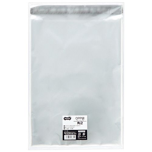 【送料無料】【個人宅届け不可】【法人（会社・企業）様限定】OPP袋　フタ・テープ付　角2　240x330+40..
