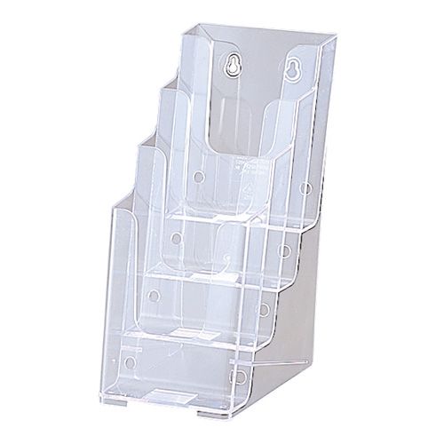 【送料無料】【個人宅届け不可】【法人(会社・企業)様限定】カタログスタンド A4 3つ折4段 外寸W123×H254×D203mm 1個