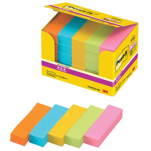 【送料無料】【個人宅届け不可】【法人（会社・企業）様限定】ポスト・イット スペシャルパック 強粘着見出し 50×15mm ネオンカラー5色 1パック
